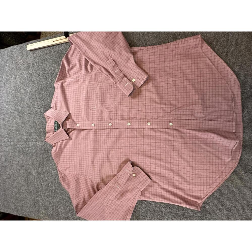 Lauren Ralph Lauren Non-Iron Checked‎ Dress Shirt Size 17 1/2 - 34/35